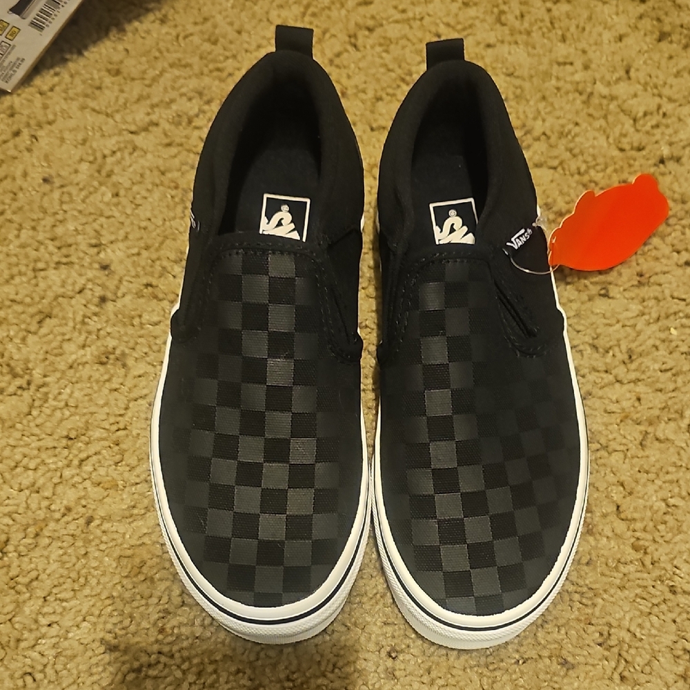 Vans Classic Black Checkered Slip-Ons